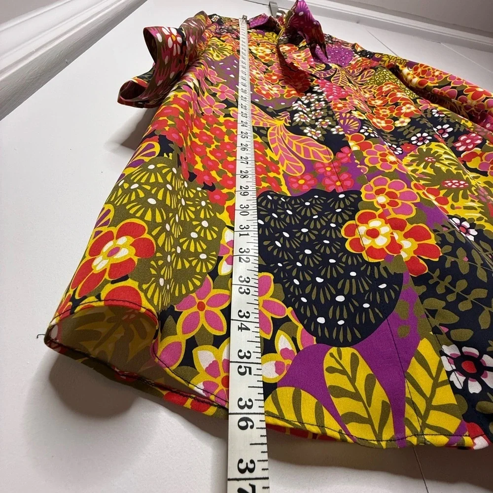Flora Bea Natalee Dress - Blueberry Hill - 100% Silk - Small - Picture 7 of 9